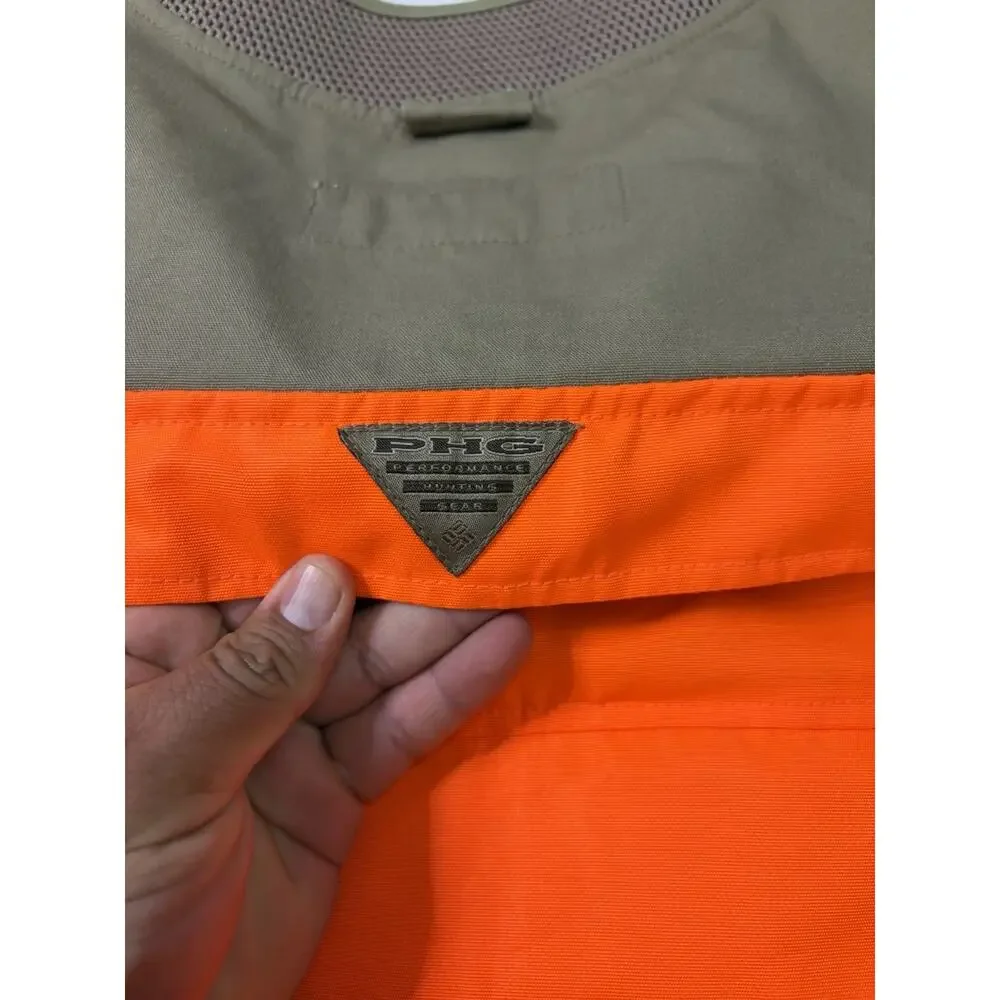 Columbia PHG Hunting Vest Mens Large Blaze Orange Upland Bird Shooting Game Bag